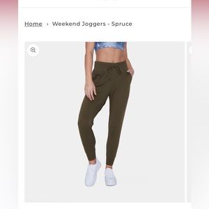 Senita Weekend Joggers Spruce sz Large TALL